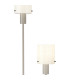 Hudson Stepped Floor Lamp 2 Light E27 Beige Stone/Gloss White Wide Line Glass-6