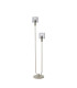 Hudson Stepped Floor Lamp 2 Light E27 Beige Stone/Smoke Wide Line Glass-1