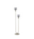 Hudson Stepped Floor Lamp 2 Light E27 Beige Stone/Smoke Wide Line Glass-4
