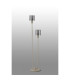 Hudson Stepped Floor Lamp 2 Light E27 Beige Stone/Smoke Wide Line Glass-7