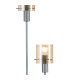 Hudson Stepped Floor Lamp 2 Light E27 Dark Grey/Amber Wide Line Glass-6
