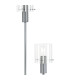 Hudson Stepped Floor Lamp 2 Light E27 Dark Grey/Frosted/Clear Wide Line Glass-6