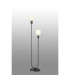 Hudson Stepped Floor Lamp 2 Light E27 Dark Grey/Gloss White Wide Line Glass-3
