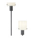 Hudson Stepped Floor Lamp 2 Light E27 Dark Grey/Gloss White Wide Line Glass-6