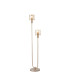 Hudson Stepped Floor Lamp 2 Light E27 Light Gold/Amber Wide Line Glass-1