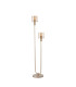 Hudson Stepped Floor Lamp 2 Light E27 Light Gold/Amber Wide Line Glass-4
