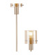 Hudson Stepped Floor Lamp 2 Light E27 Light Gold/Amber Wide Line Glass-6