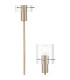 Hudson Stepped Floor Lamp 2 Light E27 Light Gold/Clear Wide Line Glass-6