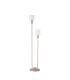 Hudson Stepped Floor Lamp 2 Light E27 Light Gold/Gloss White Wide Line Glass-4