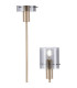 Hudson Stepped Floor Lamp 2 Light E27 Light Gold/Smoke Wide Line Glass-6