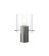 Hudson Table Lamp 1 Light E27 Dark Grey/Clear Wide Line Glass-1