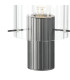 Hudson Table Lamp 1 Light E27 Dark Grey/Clear Wide Line Glass-5