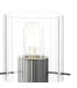 Hudson Table Lamp 1 Light E27 Dark Grey/Clear Wide Line Glass-6