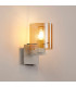 Hudson Single Switched Wall Lamp 1 Light E27 Beige Stone/Amber Narrow Line Glass-3