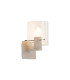 Hudson Single Switched Wall Lamp 1 Light E27 Beige Stone/Clear Narrow Line Glass-1