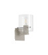 Hudson Single Switched Wall Lamp 1 Light E27 Beige Stone/Clear Narrow Line Glass-4