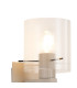 Hudson Single Switched Wall Lamp 1 Light E27 Beige Stone/Clear Narrow Line Glass-6