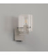 Hudson Single Switched Wall Lamp 1 Light E27 Beige Stone/Clear Narrow Line Glass-7
