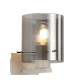 Hudson Single Switched Wall Lamp 1 Light E27 Beige Stone/Smoke Narrow Line Glass-6