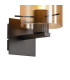 Hudson Single Switched Wall Lamp 1 Light E27 Dark Grey/Amber Narrow Line Glass-5