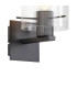 Hudson Single Switched Wall Lamp 1 Light E27 Dark Grey/Clear Narrow Line Glass-5