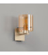 Hudson Single Switched Wall Lamp 1 Light E27 Light Gold/Amber Narrow Line Glass-7