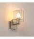 Hudson Single Switched Wall Lamp 1 Light E27 Light Gold/Clear Narrow Line Glass-3