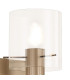 Hudson Single Switched Wall Lamp 1 Light E27 Light Gold/Clear Narrow Line Glass-6