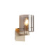 Hudson Single Switched Wall Lamp 1 Light E27 Light Gold/Smoke Narrow Line Glass-1
