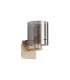 Hudson Single Switched Wall Lamp 1 Light E27 Light Gold/Smoke Narrow Line Glass-4