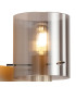 Hudson Single Switched Wall Lamp 1 Light E27 Light Gold/Smoke Narrow Line Glass-6