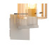 Hudson Single Switched Wall Lamp 1 Light E27 Beige Stone/Amber Wide Line Glass-5