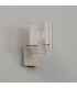 Hudson Single Switched Wall Lamp 1 Light E27 Beige Stone/Clear Wide Line Glass-7