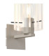 Hudson Single Switched Wall Lamp 1 Light E27 Beige Stone/Frosted/Clear Wide Line Glass-6