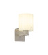 Hudson Single Switched Wall Lamp 1 Light E27 Beige Stone/Gloss White Wide Line Glass-1