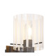 Hudson Single Switched Wall Lamp 1 Light E27 Dark Grey/Frosted/Clear Wide Line Glass-6