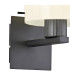 Hudson Single Switched Wall Lamp 1 Light E27 Dark Grey/Gloss White Wide Line Glass-5