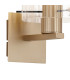 Hudson Single Switched Wall Lamp 1 Light E27 Light Gold/Clear Wide Line Glass-5