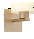 Hudson Single Switched Wall Lamp 1 Light E27 Light Gold/Gloss White Wide Line Glass-5