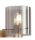 Hudson Single Switched Wall Lamp 1 Light E27 Light Gold/Smoke Wide Line Glass-6