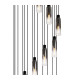Peekskill Fixed Spiral Round Pendant 21 Light E27 Black/Smoke Fade Glass-6