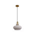 Cobleskill 23cm Single Pendant 1 Light E27 Aged Brass/Opal Glass-7