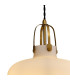 Cobleskill 23cm Single Pendant 1 Light E27 Aged Brass/Opal Glass-9