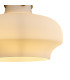 Cobleskill 23cm Single Pendant 1 Light E27 Aged Brass/Opal Glass-10