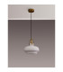Cobleskill 23cm Single Pendant 1 Light E27 Aged Brass/Opal Glass-11
