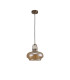 Cobleskill 23cm Single Pendant 1 Light E27 Antique Brass/Amber Plated Glass-6