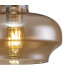 Cobleskill 23cm Single Pendant 1 Light E27 Antique Brass/Amber Plated Glass-9
