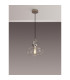 Cobleskill 23cm Single Pendant 1 Light E27 Polished Nickel/Clear Glass-3