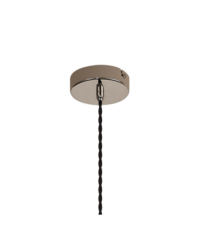 Cobleskill 23cm Single Pendant 1 Light E27 Polished Nickel/Clear Glass-6