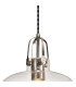 Cobleskill 23cm Single Pendant 1 Light E27 Polished Nickel/Clear Glass-7
